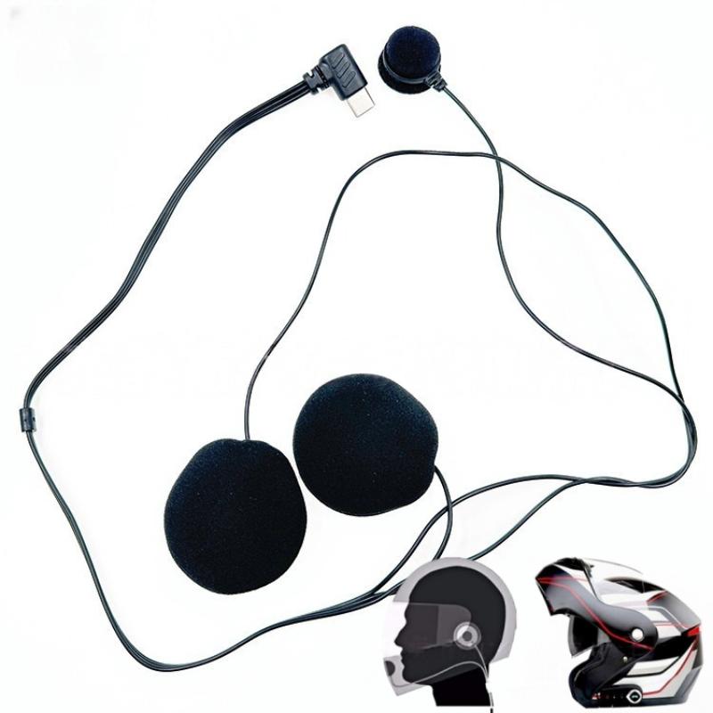 Full Face Motorcycle Helmet With Bluetooth - 1 adet tip-c fiş HD gürültü