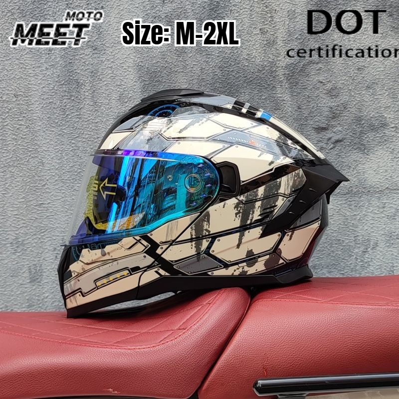 Uniseks, Tam Yüz Kapsayan Moto - Dual Visor Motorcycle Racing Helmet incelemesi ve fiyatı