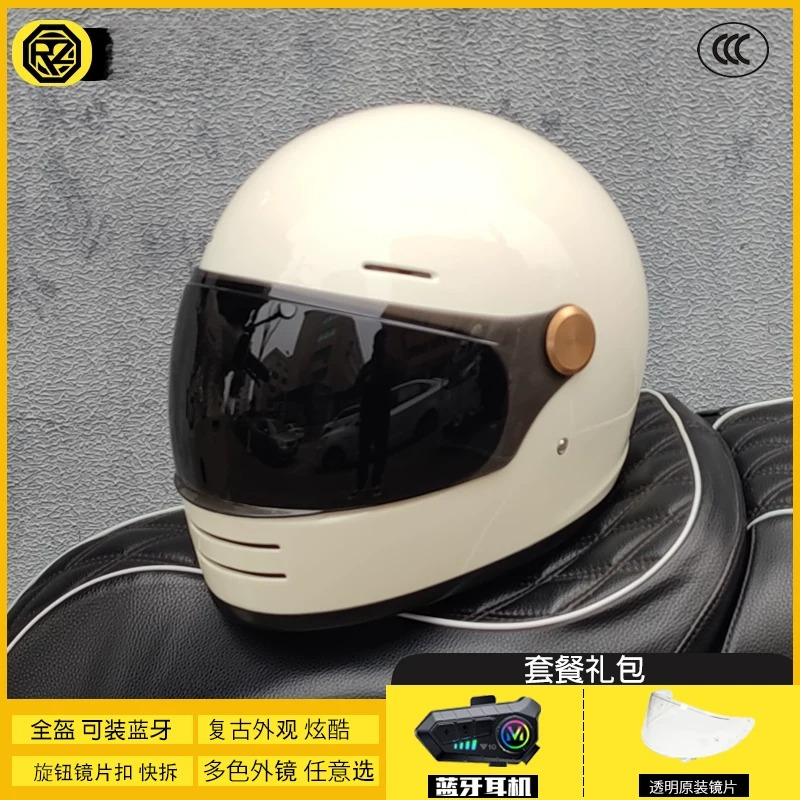 ORZ Erkek Kadın Retro Tam Yüz  - Full Face Motorcycle Helmet With Bluetooth incelemesi ve fiyatı