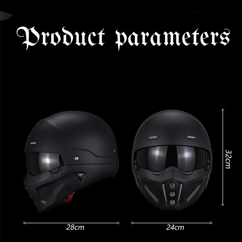 Vintage Retro Motosiklet Kaskı - Full Face Motorcycle Helmet With Bluetooth incelemesi ve fiyatı